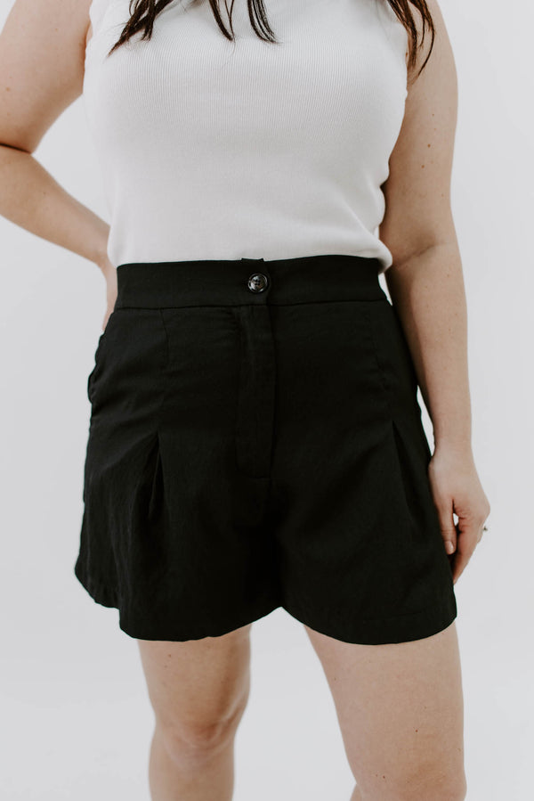 Flawless All Day Black Button Shorts