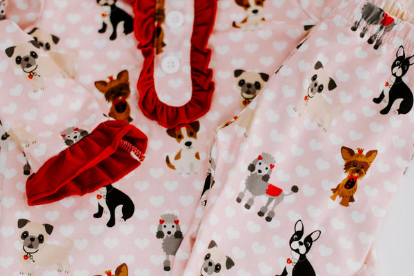 Valentine Dogs Kids Pajama Set