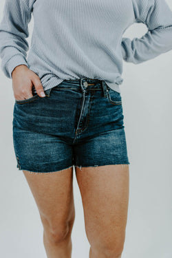 Risen Leona Raw Cut Side Slit Shorts