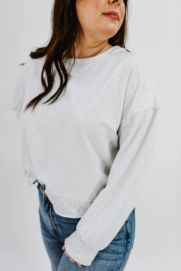 Simply Beaming Raw Edge Pullover