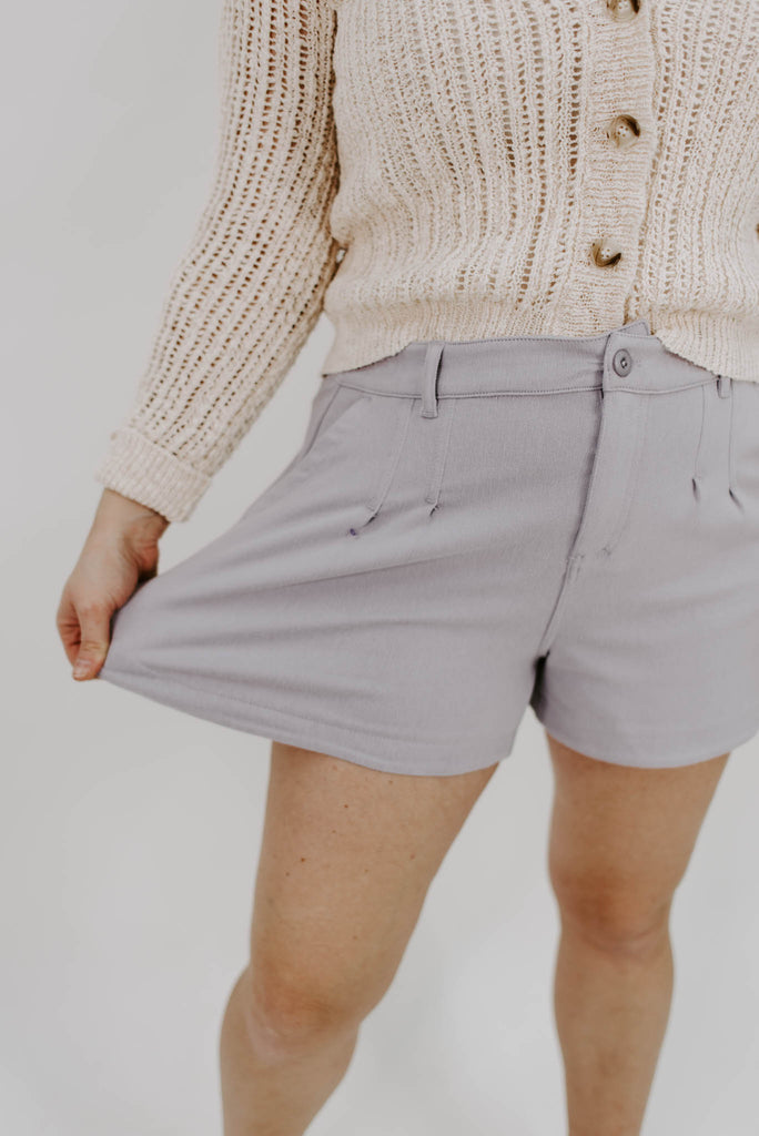Kianna Pleated Twill Pant Shorts