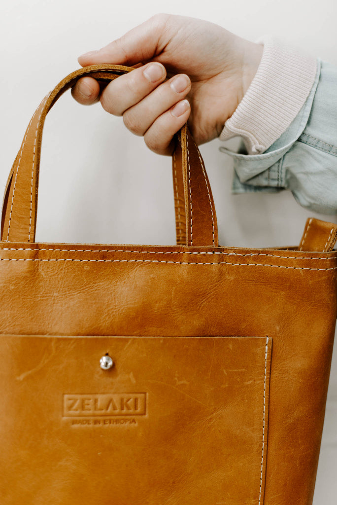 Zelaki Co Gondar Leather Hand Bag
