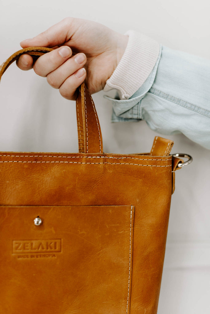 Zelaki Co Gondar Leather Hand Bag