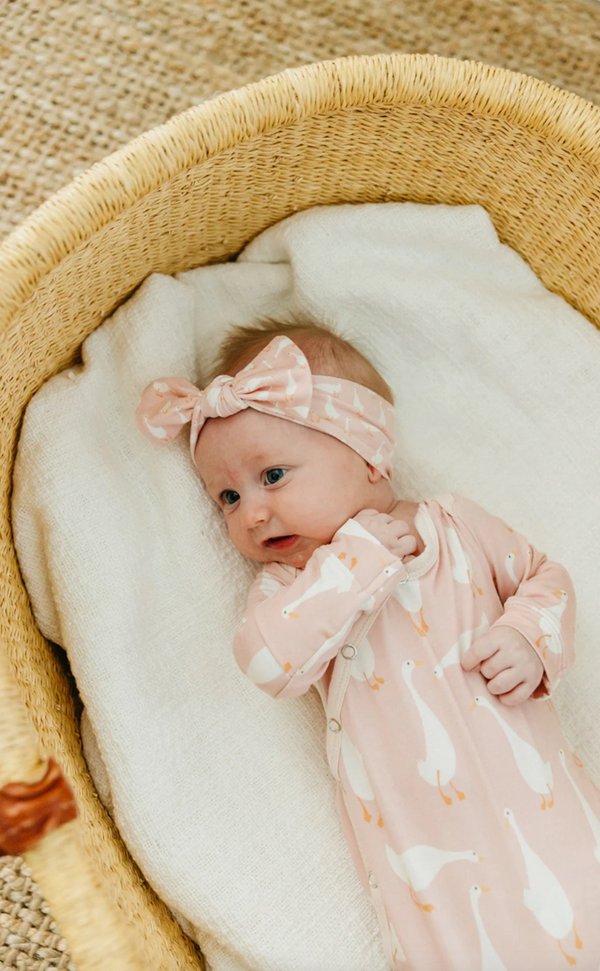 Goosie Newborn Knotted Gown | Copper Pearl