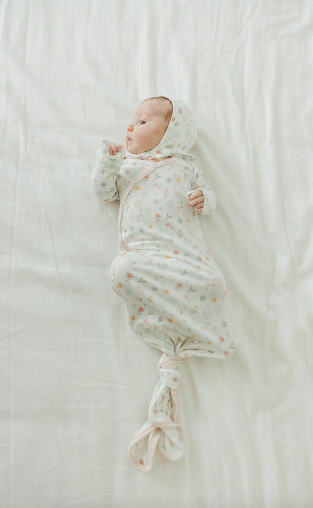 Mabel Newborn Knotted Gown | Copper Pearl