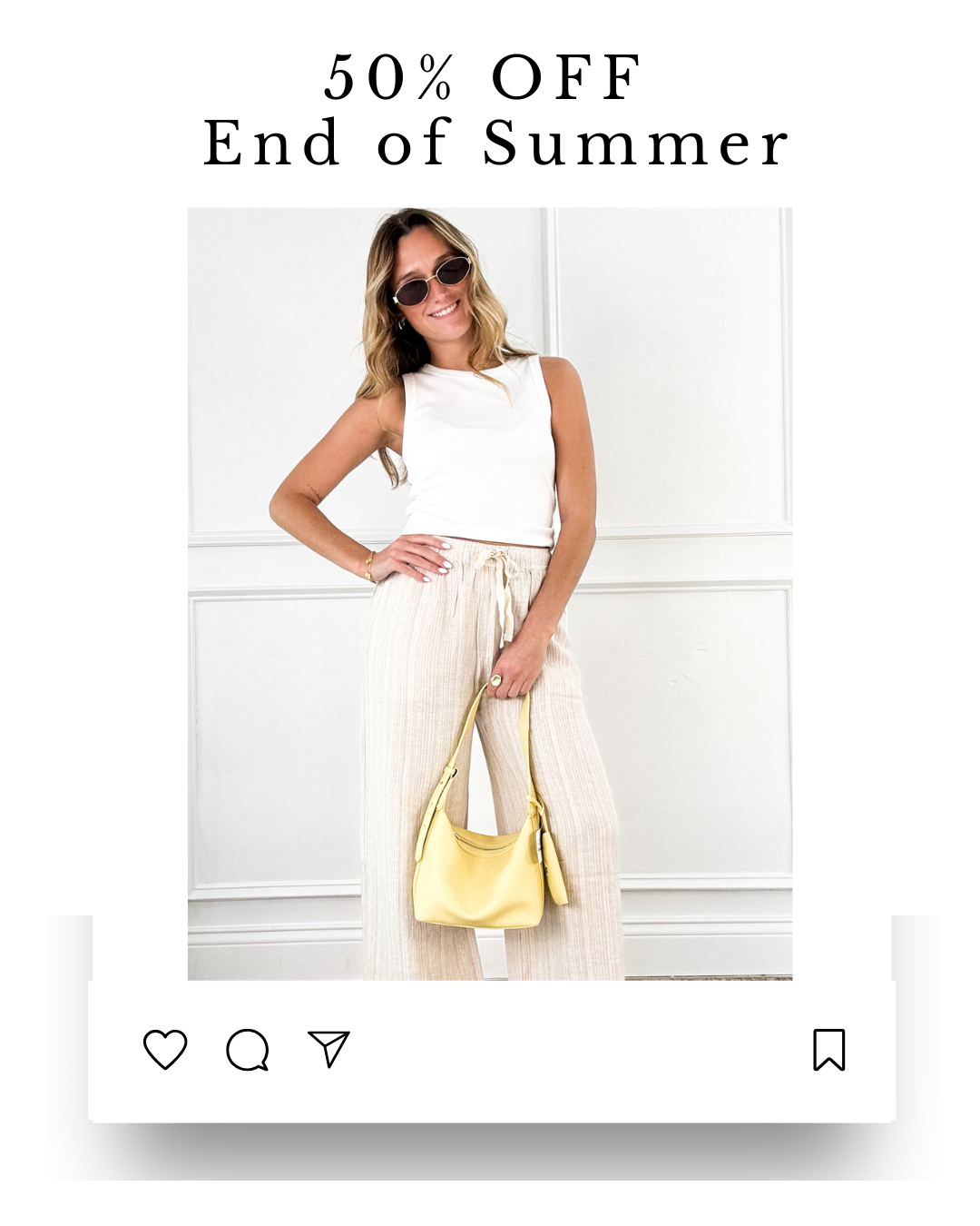 50% OFF END OF SUMMER DEALS