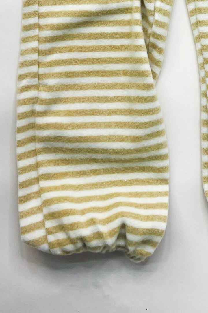 Girls Drawstring Waist Brushed Striped Jogger