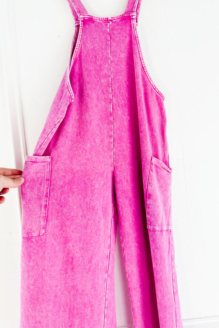 Girl's Mineral Wash Overalls