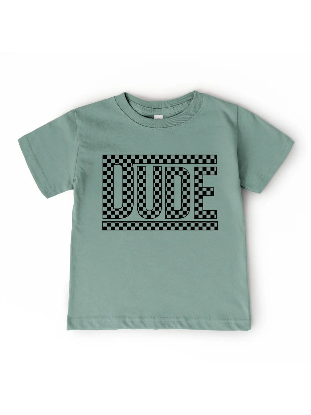 Dude Checkered Graphic Tee