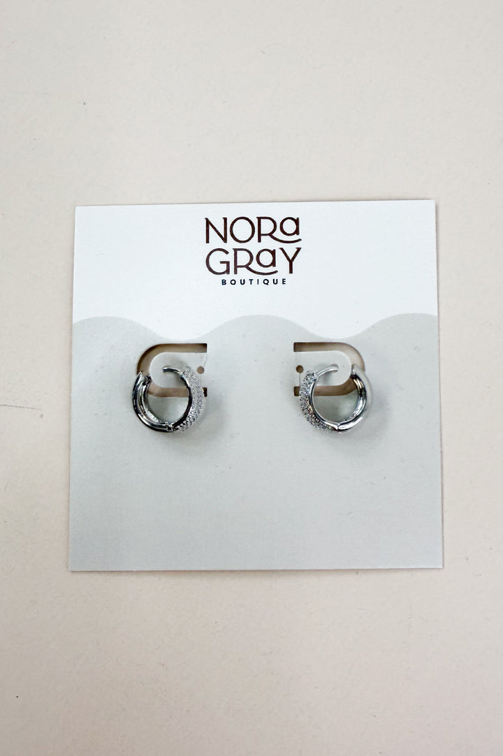 Petite Wide Gold or Rhodium Dipped Huggie Hoops