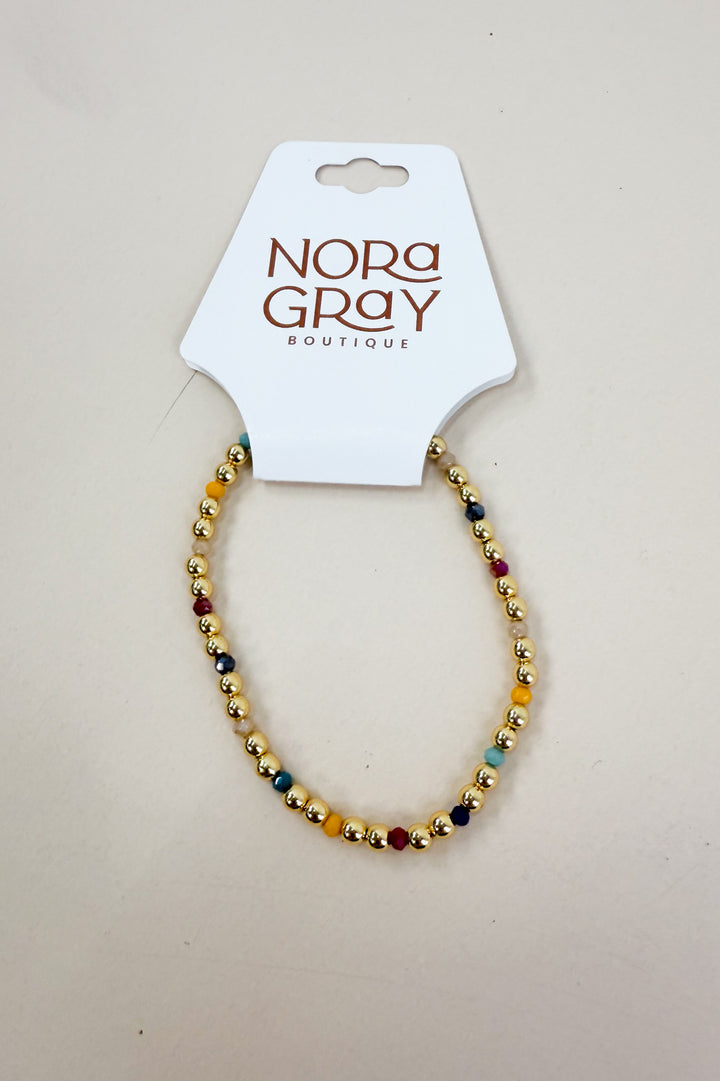Bead & Crystal Stretch Bracelet