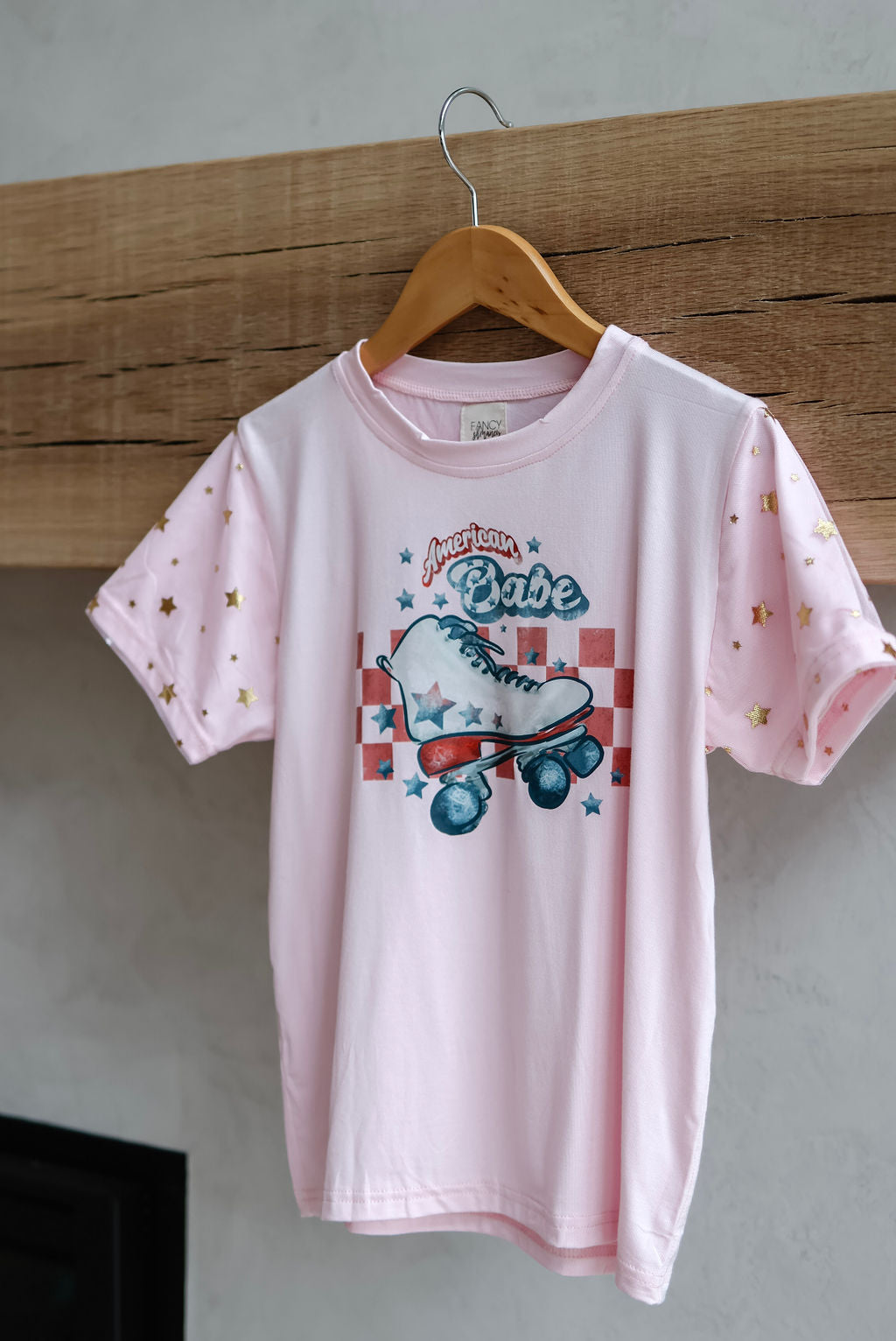 Girls American Babe Star Detail Tee