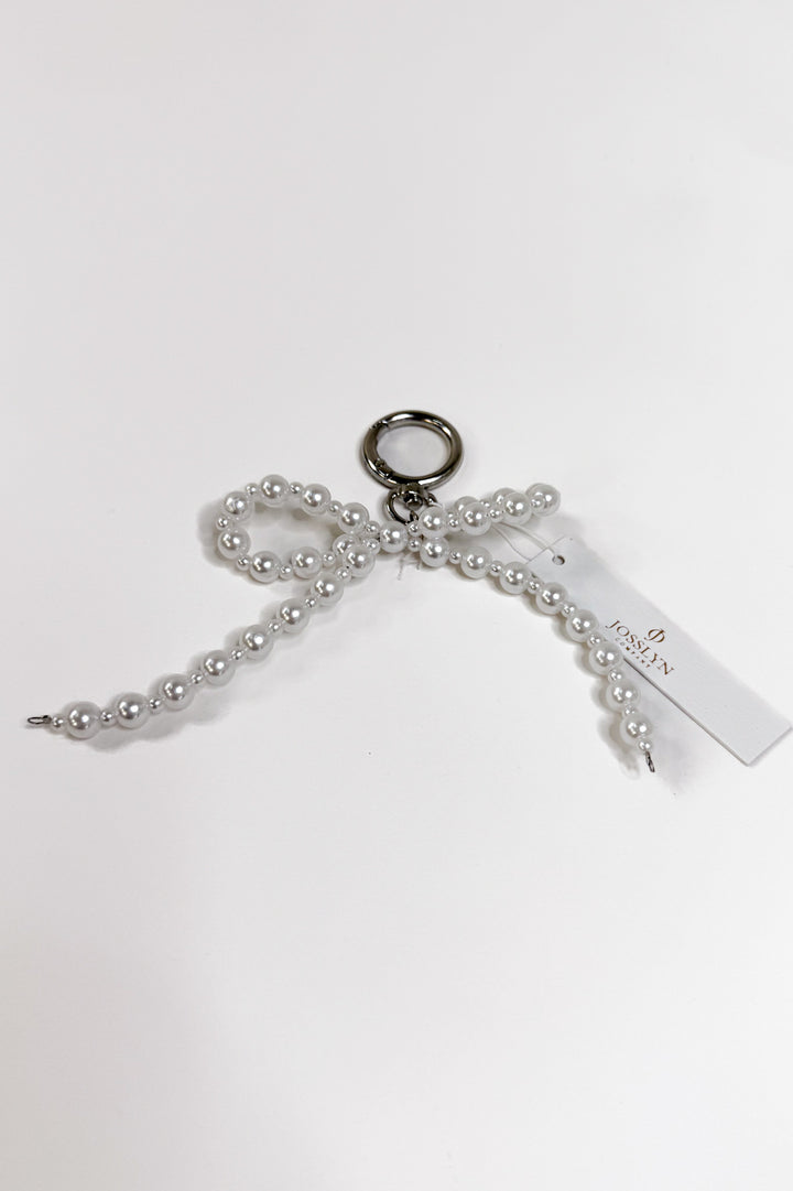 Pearl Bow Bag Charm