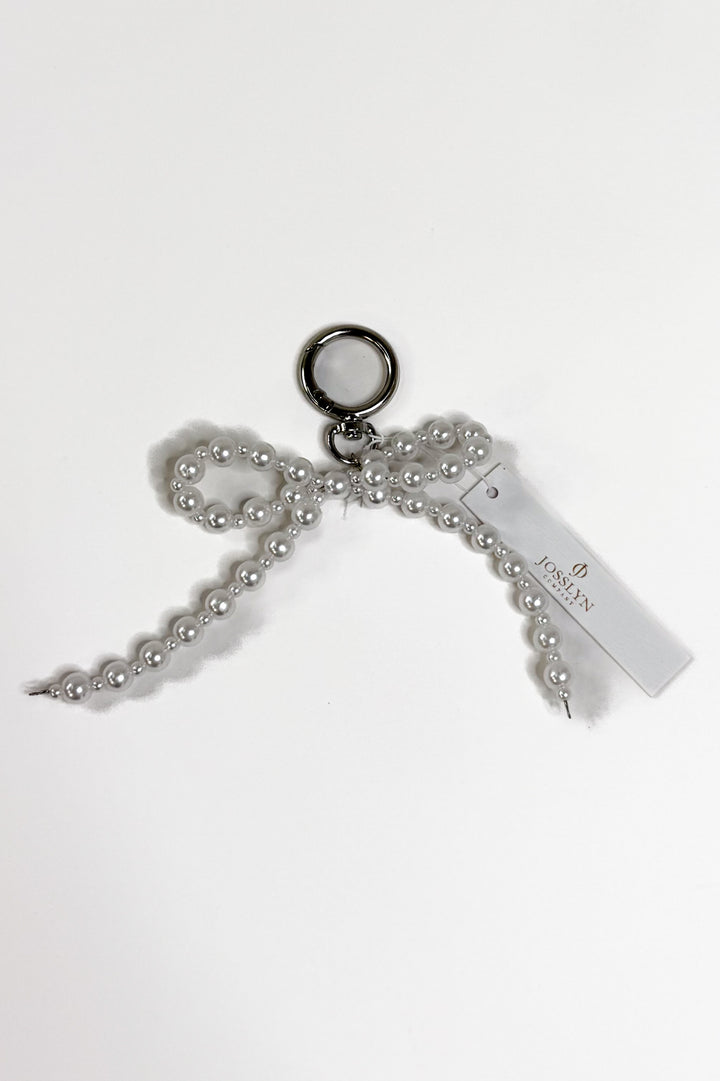 Pearl Bow Bag Charm