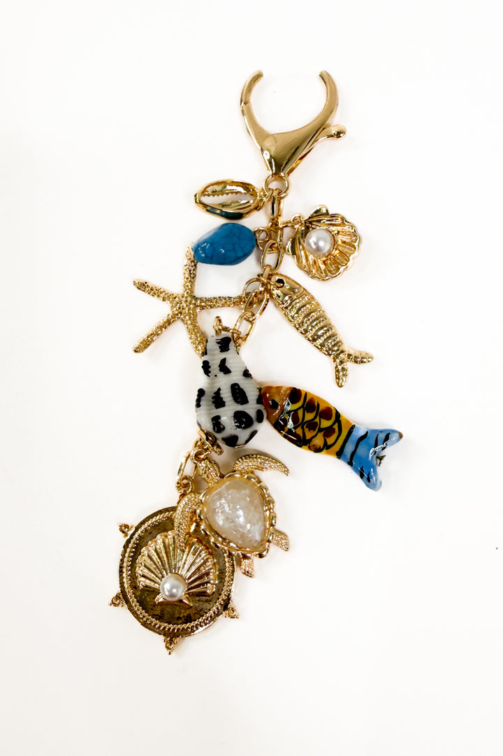 Ocean Fish Seashell Bag Charm