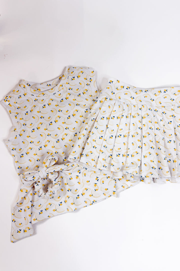 Lemon Blossom Girls Skort Set