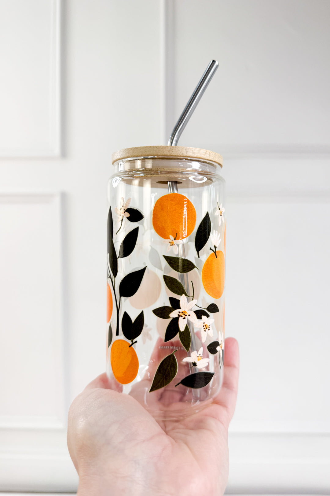 Citrus Bloom Glass Tumbler