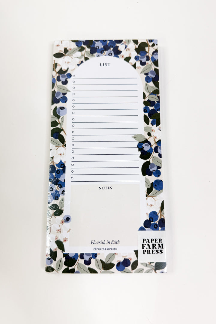 Blueberry Patch Market Notepad