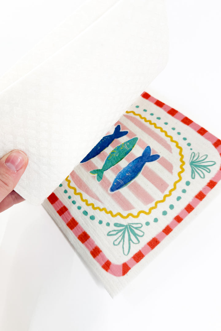 Italian Coastal Swedish Cloth Set of 3