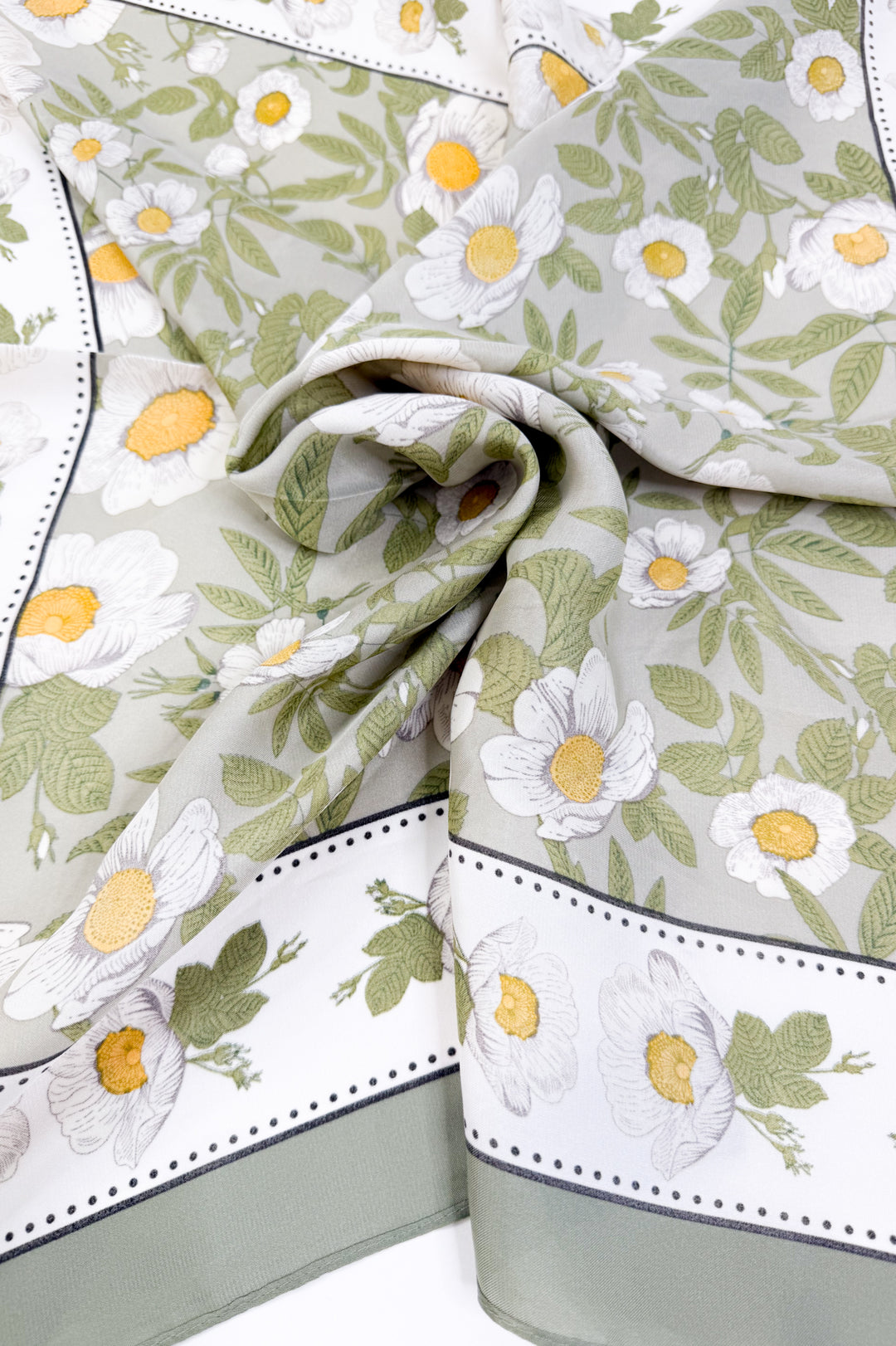 Daisy Garden Satin Scarf