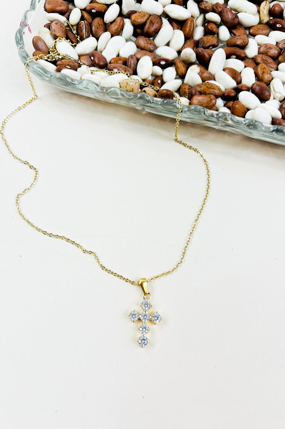 Raimon 18K Gold Non-Tarnish Dainty Cross Necklace