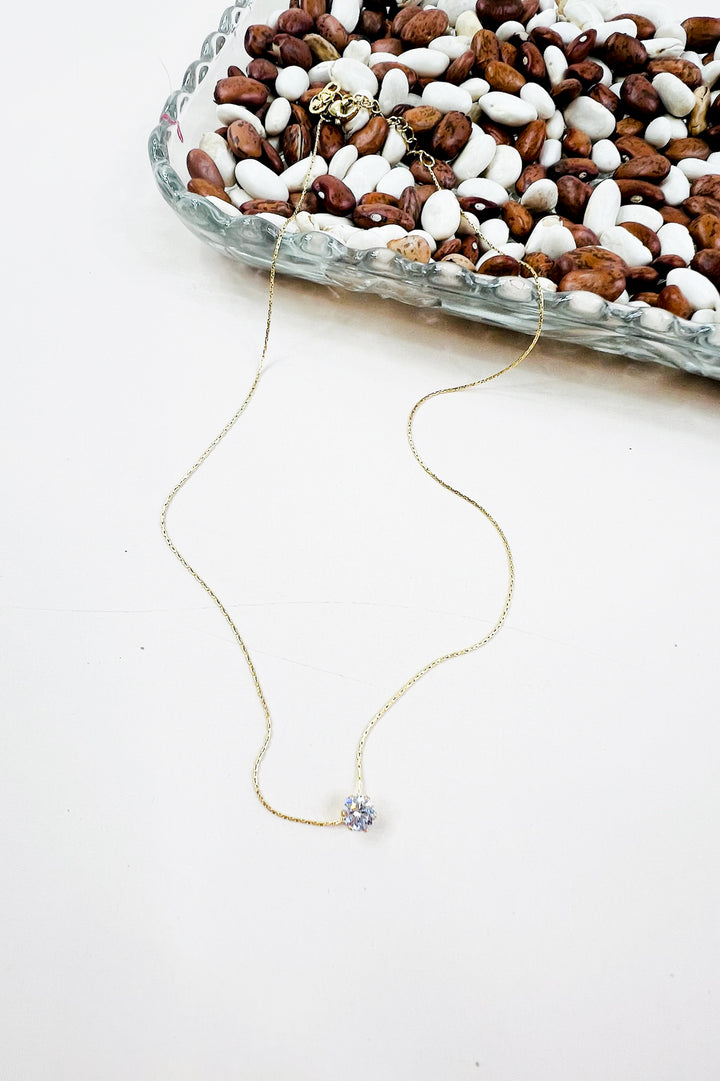 Ciara 18K Non-Tarnish Petite Round Cz Necklace