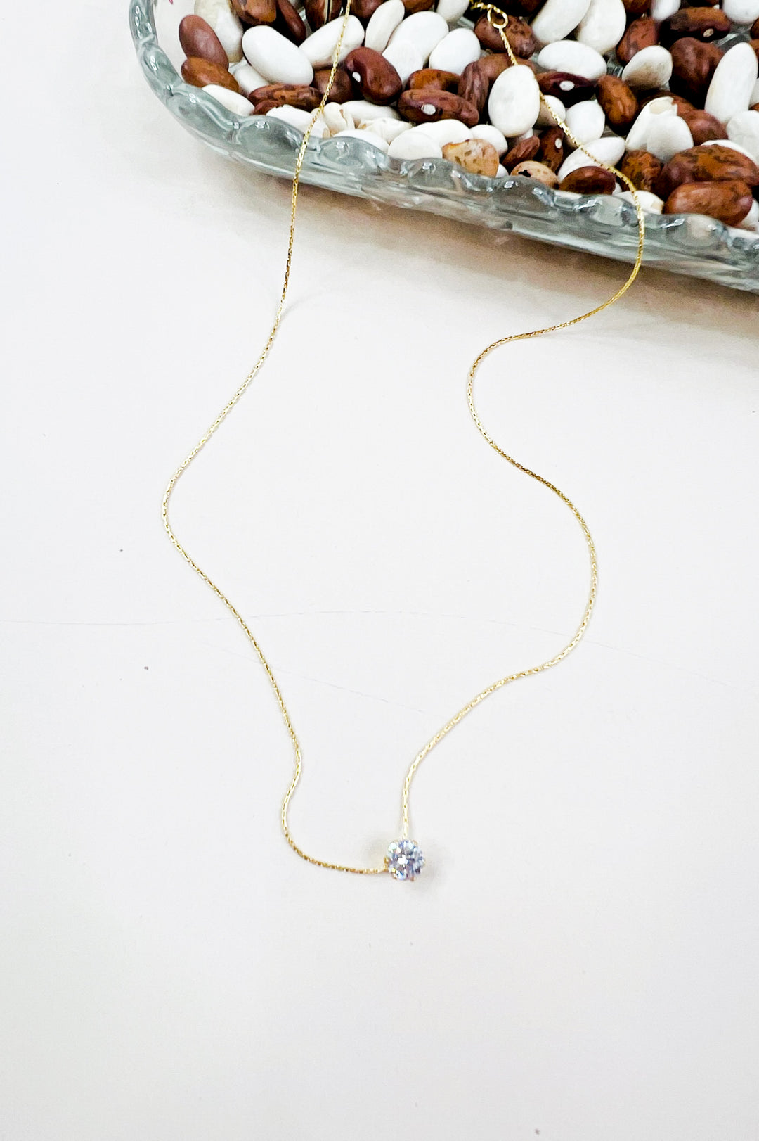 Ciara 18K Non-Tarnish Petite Round Cz Necklace