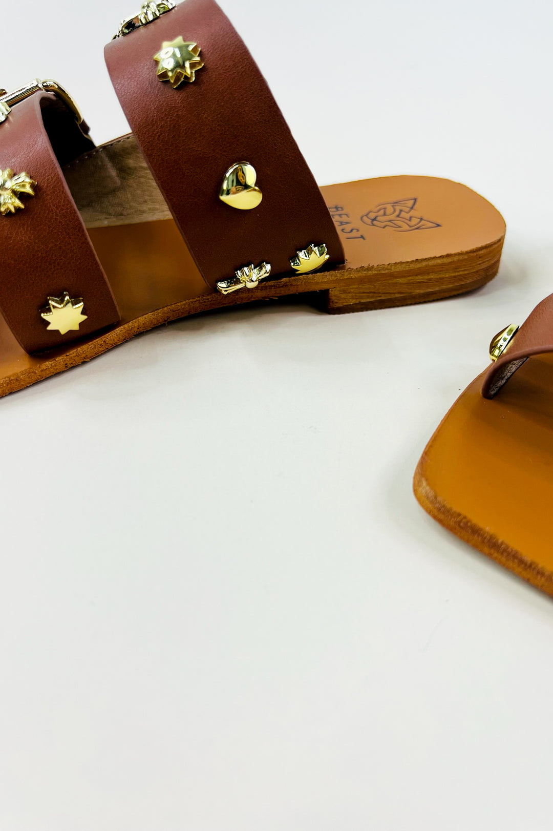 Studded Embellished Flat Sandals