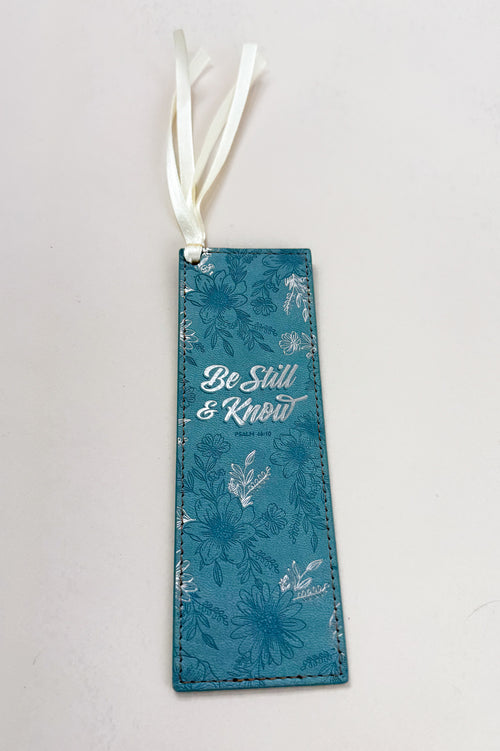 Faux Leather Bookmark | Psalms 46:10
