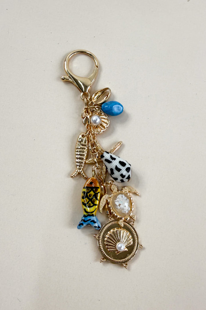 Ocean Fish Seashell Bag Charm