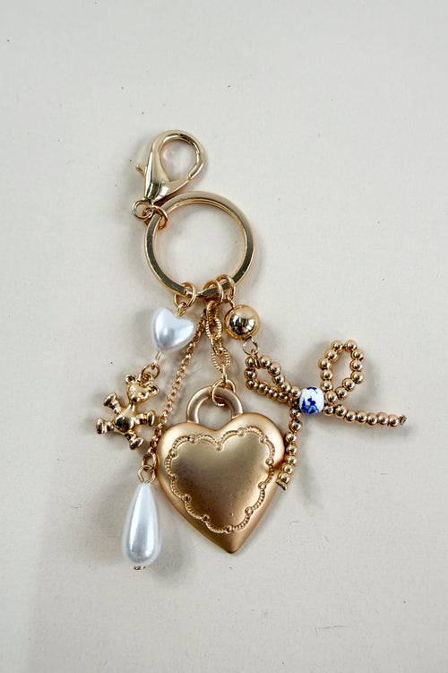 Teddy Bear Pearl Bag Charm