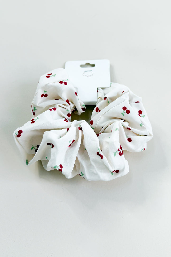 Cherry & Heart Bow Scrunchies