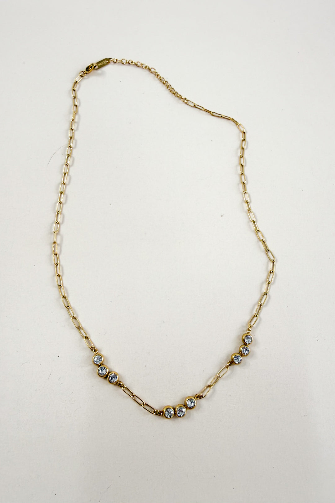 Éclaire 18K Gold CZ Station Necklace