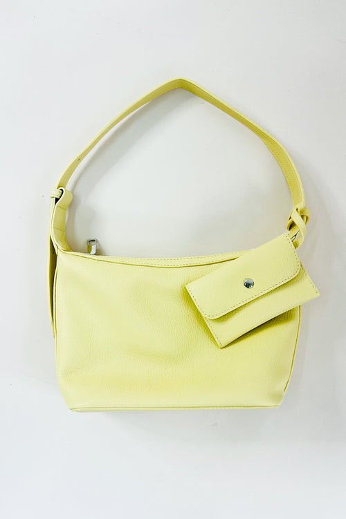 Microfiber Leather Shoulder Bag W/Accessory Pouch