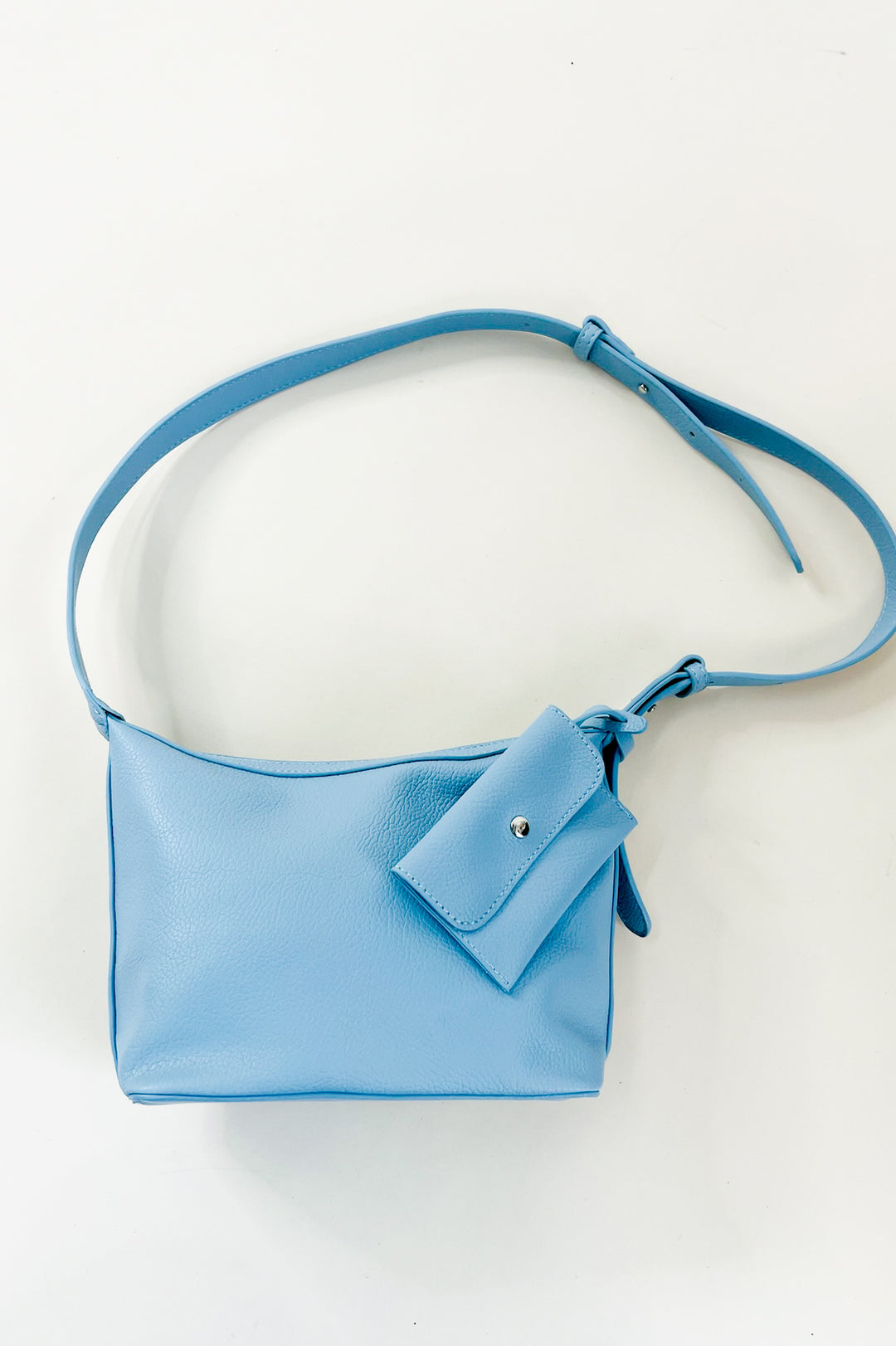 Microfiber Leather Shoulder Bag W/Accessory Pouch