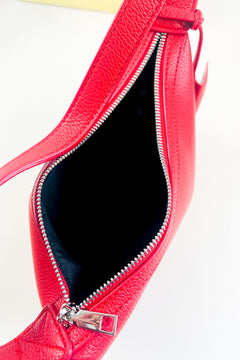 Microfiber Leather Shoulder Bag W/Accessory Pouch