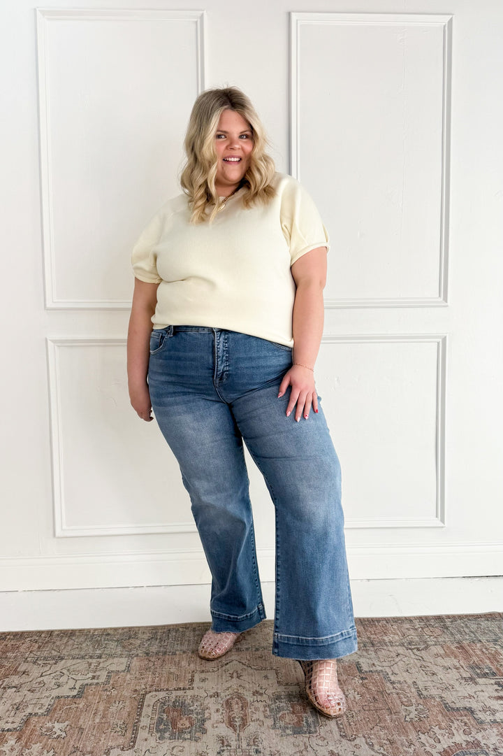 Risen High Rise Straight Curvy Jeans
