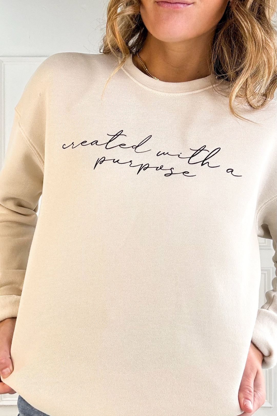 Created With Purpose Graphic Sweatshirt