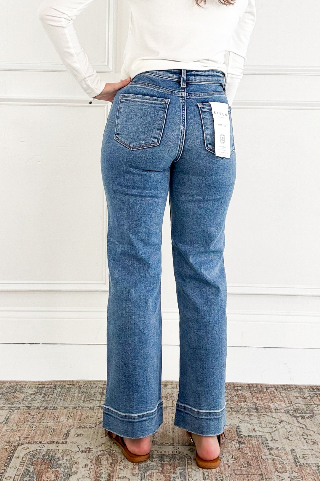 Risen Tummy Control High Rise Straight Jeans