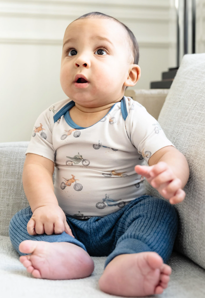 Ryder Short Sleeve Romper | Copper Pearl
