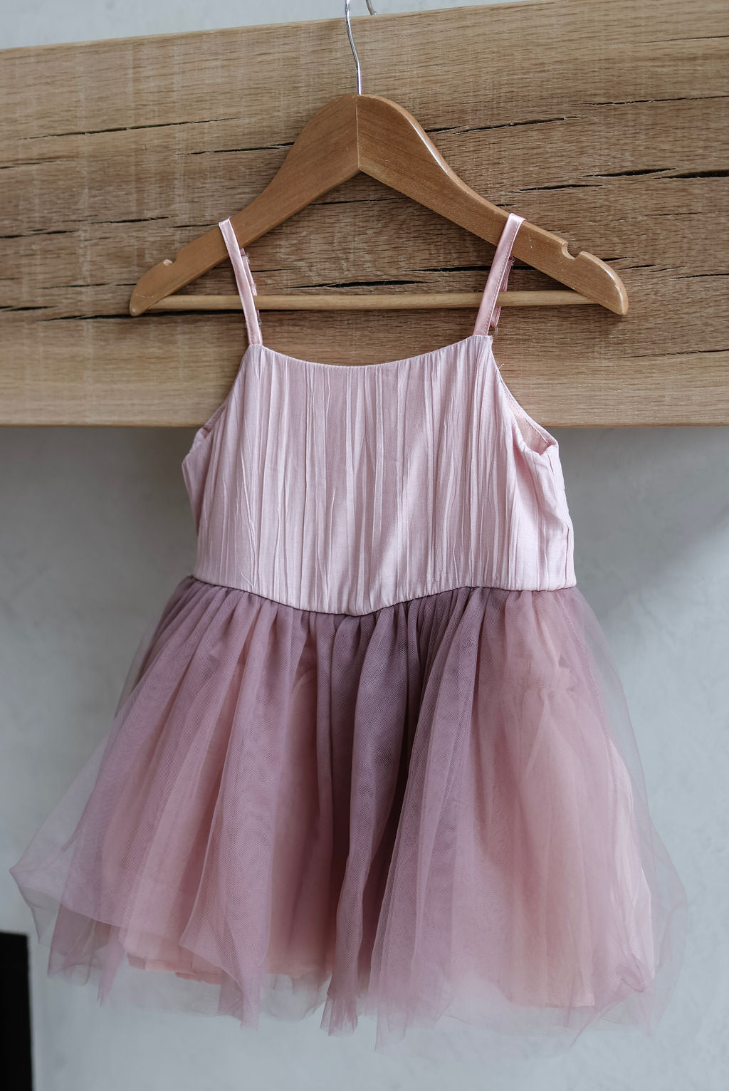 Girls Linen Mesh Twirl Dress