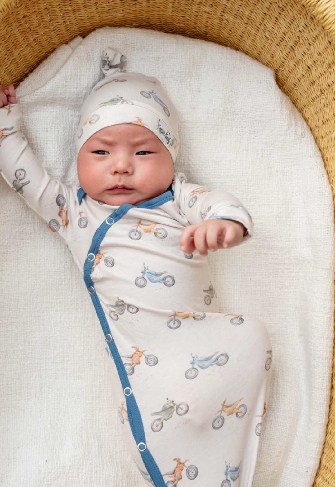 Ryder Newborn Knotted Gown | Copper Pearl