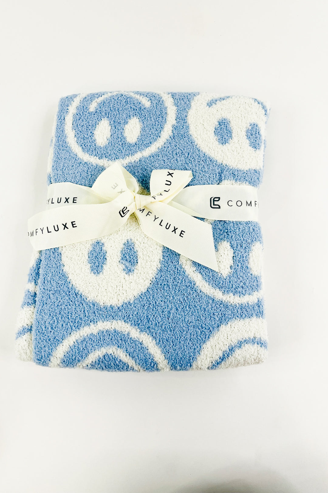 Happy Face Patterned Throw Blanket