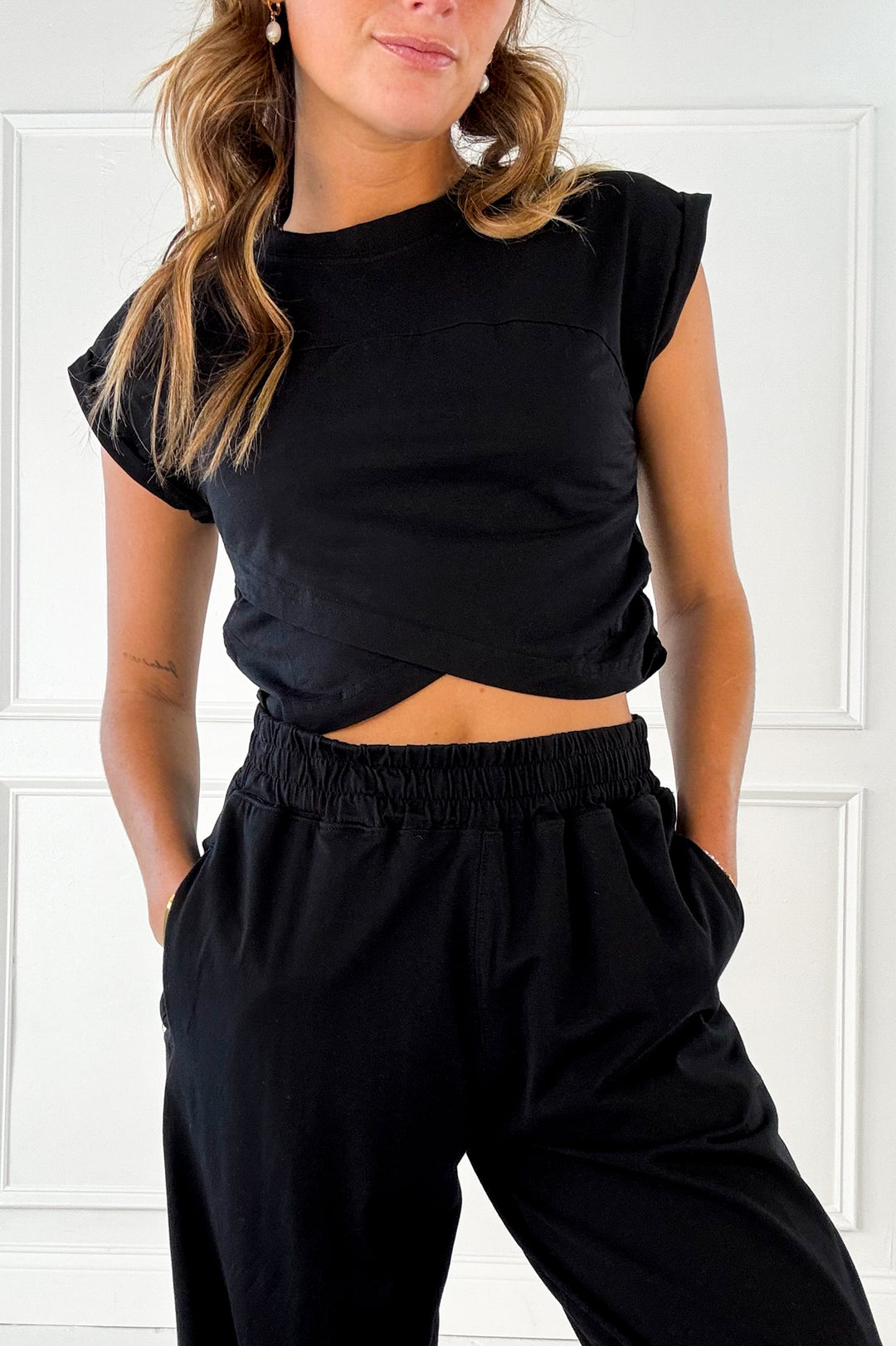 Cotton Lycra Crossover Set