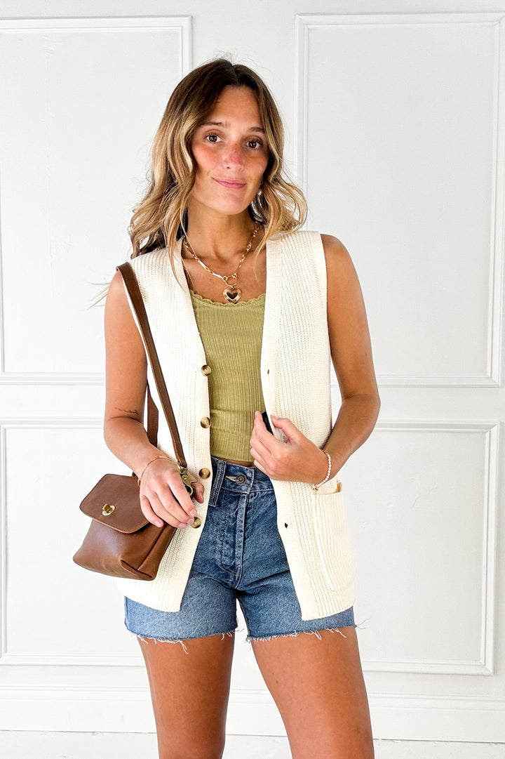 Button Down Sweater Vest