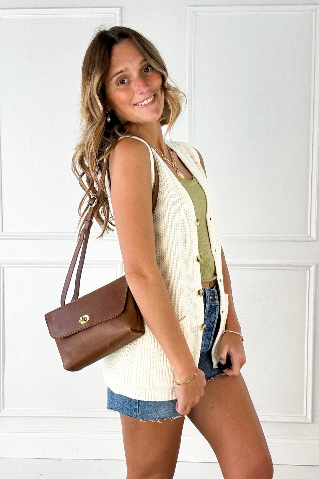 Button Down Sweater Vest