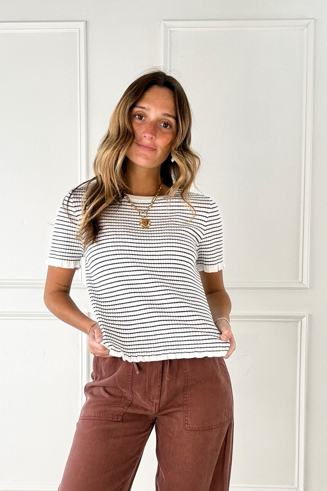 Tencel Linen Blend Barrel Tapered Pants