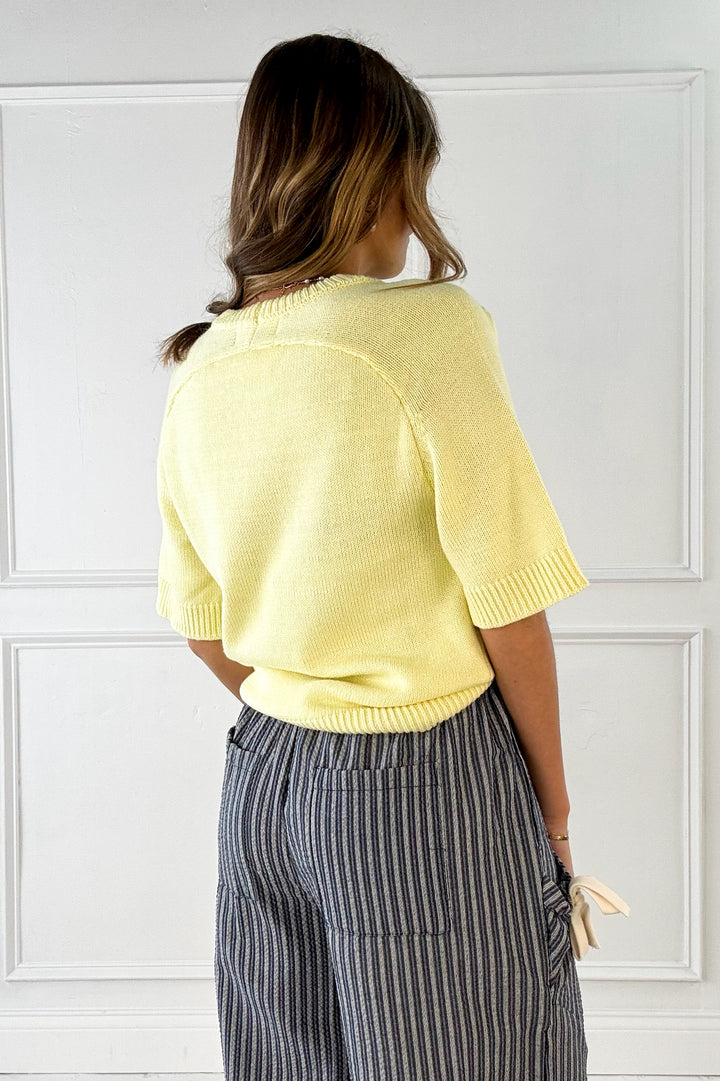 Lemon Drop Short Sleeve Sweater