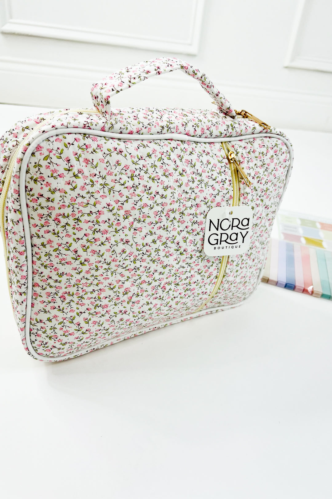 Naomi Pink Floral Print Bible Cover