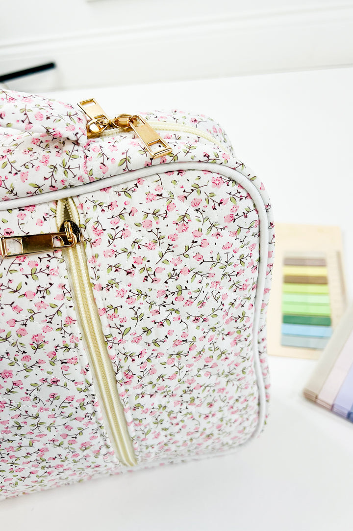 Naomi Pink Floral Print Bible Cover